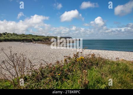 Pebble beach, Penmon, Anglesey, Gwynedd, Wales Stock Photo