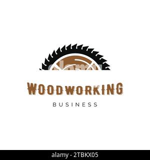 Woodworking icon logo design inspiration Stock Vector