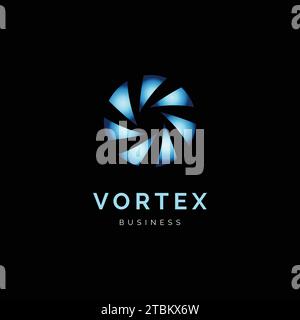 Vortex Icon Logo Design Template Stock Vector