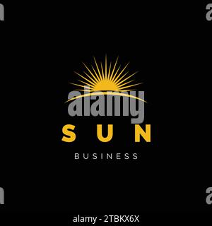 Sun Icon Logo Design Template Stock Vector