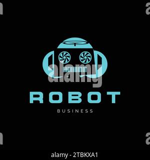 Robot icon logo design inspiration Stock Vector