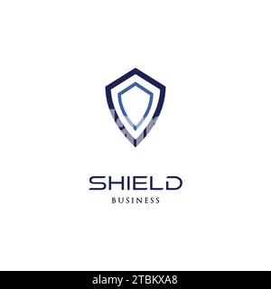 Shield Icon Logo Design Template Stock Vector