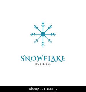 Snowflake Icon Logo Design Template Stock Vector