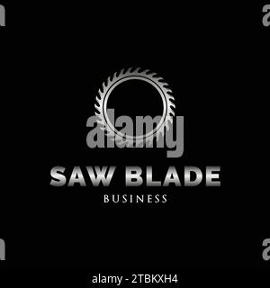 Saw Blade Icon Logo Design Template Stock Vector