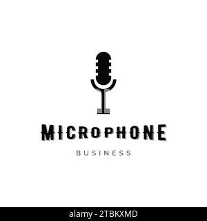 Microphone icon logo design inspiration Stock Vector