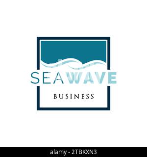 Sea Wave Icon Logo Design Template Stock Vector