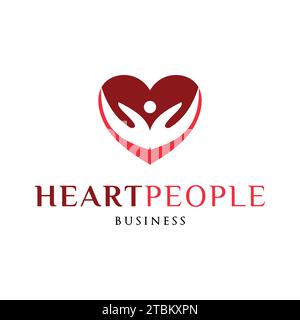 Love or Heart People Care Icon Logo Design Template Stock Vector