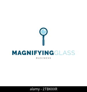 Magnifying glass icon logo design inspiration Stock Vector