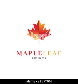 Maple Leaf Icon Logo Design Template Stock Vector