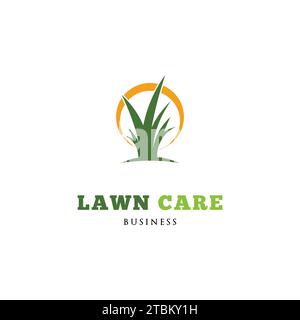 Lawn Care Icon Logo Design Template Stock Vector