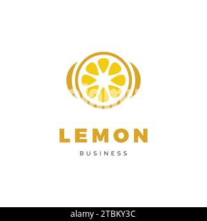 Lemon fruit icon logo design inspiration Stock Vector