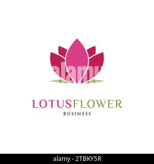 Lotus Flower Icon Logo Design Template Stock Vector