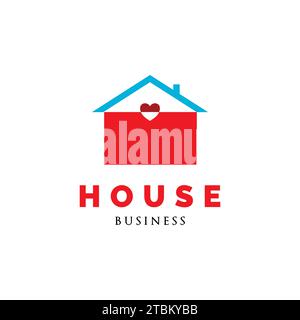 Love House Icon Logo Design Template Stock Vector