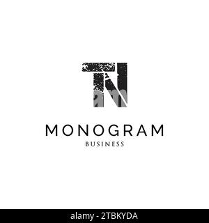 Initial letter TN monogram logo design inspiration Stock Vector