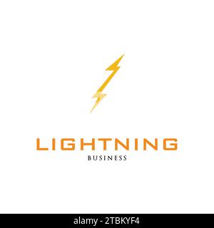 Lightning Icon Logo Design Template Stock Vector