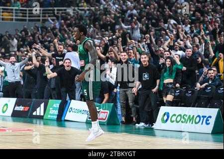 Athens, Lombardy, Greece. 7th Dec, 2023. 25 KENDRICK NUNN of Panathinaikos AKTOR Athens during the Euroleague, Round 13, match between Panathinaikos AKTOR Athens and Real Madrid at OAKA Altion Arena on December 7, 2023, in Athens, Greece. (Credit Image: © Stefanos Kyriazis/ZUMA Press Wire) EDITORIAL USAGE ONLY! Not for Commercial USAGE! Stock Photo