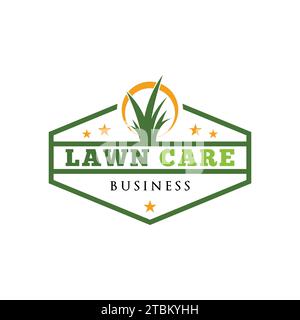 Lawn Care Icon Logo Design Template Stock Vector