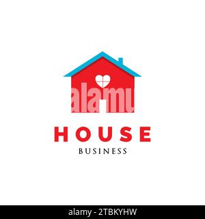 Love House Icon Logo Design Template Stock Vector