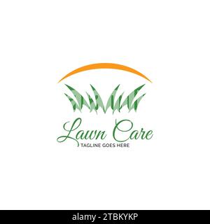 Lawn care logo design inspiration Stock Vector