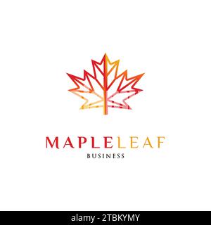 Maple Leaf Icon Logo Design Template Stock Vector