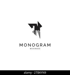 Initial letter TN monogram logo design inspiration Stock Vector