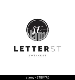 Initial letter ST icon logo design inspiration Stock Vector