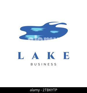 Lake Icon Logo Design Template Stock Vector