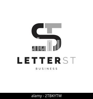 Initial letter ST icon logo design inspiration Stock Vector