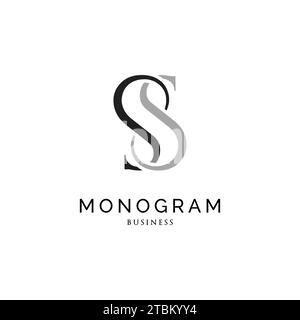 Initial Letter SS Monogram Icon Logo Design Template Stock Vector