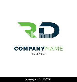 Initial Letter RD Icon Logo Design Template Stock Vector