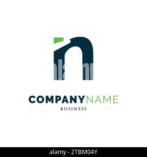 Initial Letter NI Icon Logo Design Template Stock Vector