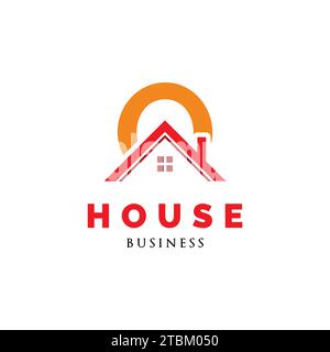 Initial Letter O House or Circle House Icon Logo Design Template Stock Vector