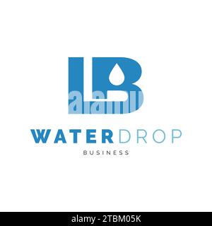 Initial letter LB water drop icon logo design inspiration Stock Vector