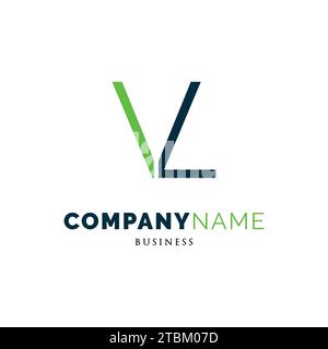 Initial Letter LV Icon Logo Design Template Stock Vector
