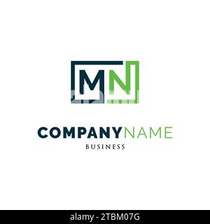 Initial Letter MN Icon Logo Design Template Stock Vector