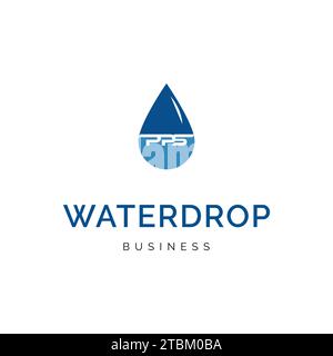 Initial Letter PPS Waterdrop Icon Logo Design Template Stock Vector