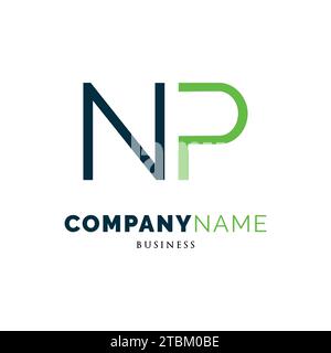 Initial Letter NP Icon Logo Design Template Stock Vector