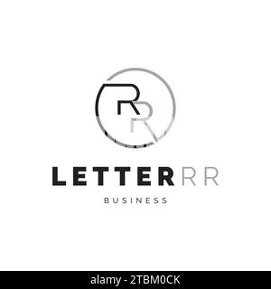 Initial letter RR icon logo design inspiration Stock Vector