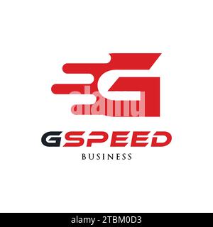 Initial Letter G Speed Icon Logo Design Template Stock Vector
