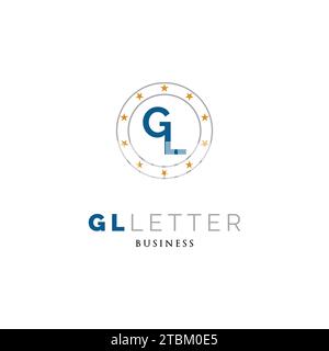 Initial Letter GL Icon Logo Design Template Stock Vector