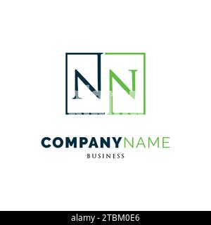 Initial Letter NN Icon Logo Design Template Stock Vector