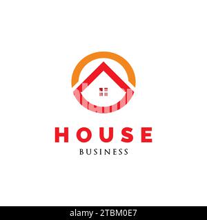 Initial Letter O House or Circle House Icon Logo Design Template Stock Vector