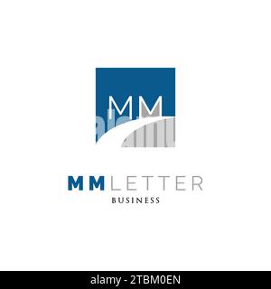 Initial Letter MM Icon Logo Design Template Stock Vector