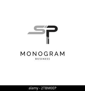 Initial letter SP monogram logo design inspiration Stock Vector
