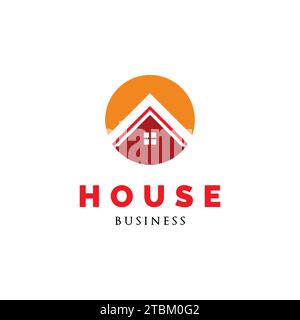 Initial Letter O House or Circle House Icon Logo Design Template Stock Vector