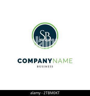 Initial Letter SB Icon Logo Design Template Stock Vector
