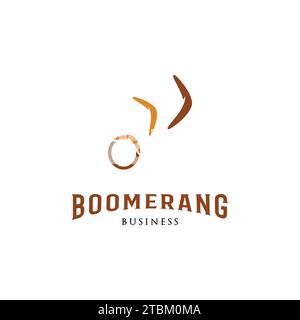 Initial Letter O Boomerang Icon Logo Design Template Stock Vector