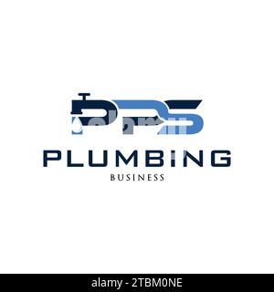 Initial Letter PPS Plumbing Icon Logo Design Template Stock Vector