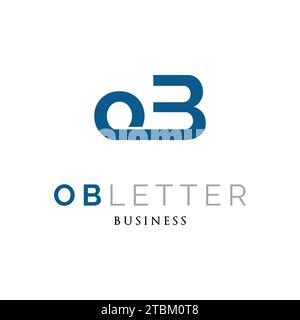 Initial Letter OB Icon Logo Design Template Stock Vector
