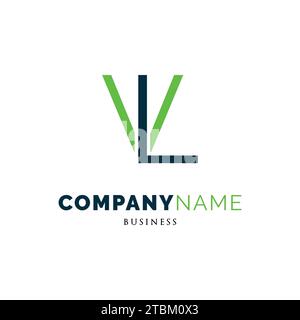Initial Letter LV Icon Logo Design Template Stock Vector